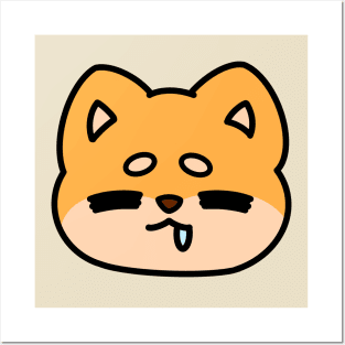 Drooling Shiba Face Posters and Art